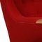 Papa Bear Chair in Red Hallingdal Fabric by Hans Wegner, 1980s, Image 16