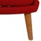 Papa Bear Chair in Red Hallingdal Fabric by Hans Wegner, 1980s, Image 15