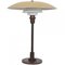 Vintage Table Lamp with Yellow Shade by Poul Henningsen, 1940s, Image 1