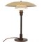 Vintage Table Lamp with Yellow Shade by Poul Henningsen, 1940s, Image 2