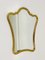 Mid-Century Wall Mirror in Curved Gilt Wood, 1950s, Image 3