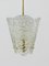 Midcentury Brass and Textured Glass Chandelier by J. T. Kalmar for Kalmar, 1950s 9
