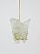 Midcentury Brass and Textured Glass Chandelier by J. T. Kalmar for Kalmar, 1950s 3