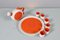 Italienisches Mid-Century Keramik Likör Set von Rometti Ceramics, 1930er, 8 . Set 6