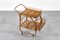 Mid-Century Bamboo and Rattan Bar Cart in the style of Bonacina, 1960s, Image 5