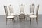 Chaises de Salle à Manger Hautes Espalier Mid-Century en Laiton par G. Descalzi, 1950s, Set de 6 5