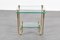 Hollywood Regency Style Gold Plated Brass and Glass Side Table, 1970s, Image 7