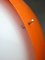 Lámpara colgante italiana era espacial de vidrio acrílico naranja, años 70, Imagen 15
