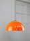 Mid-Century Modern Italian Orange Acrylic Glass and Brass Pendant Lamp, 1960s 2
