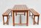 Mesa de comedor provincial francesa vintage de listones de pino, 1980, Imagen 1