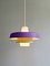 Scandinavian Pendant Lamp in Lacquered Metal and White Satin Glass, 1960s 17