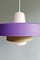 Scandinavian Pendant Lamp in Lacquered Metal and White Satin Glass, 1960s 13
