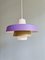 Scandinavian Pendant Lamp in Lacquered Metal and White Satin Glass, 1960s 16