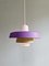 Scandinavian Pendant Lamp in Lacquered Metal and White Satin Glass, 1960s 12