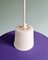 Scandinavian Pendant Lamp in Lacquered Metal and White Satin Glass, 1960s 6