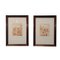 C. L. Jubier and J. B. Huet, Classicist Scenes, 1700s, Etchings, Framed, Set of 2, Image 1