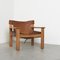 Pine and Leather Natura Armchair by Karin Möbring for Ikea, 1970s 1
