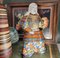 Escultura de figura de samurái de porcelana pintada a mano, Japón, años 20, Imagen 4