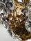 De mesa grande de metal dorado y piedras de cristal de Murano de Banci Firenze, Italia | 60cm | 23.6, años 50, Imagen 19