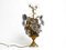 Large Table Lamp in Gilded Metal and Murano Glass Stones from Banci Firenze, Italy | 60cm | 23.6, 1950s 1