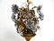 De mesa grande de metal dorado y piedras de cristal de Murano de Banci Firenze, Italia | 60cm | 23.6, años 50, Imagen 7