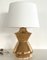 Italian Ceramic Table Lamp in Gold Metallic by Aldo Londi for Bitossi, 1960s 14