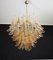 Vintage Italian Murano Chandelier with 53 Amber Glass Petals from Mazzega, 1990s 4