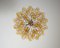 Vintage Italian Murano Chandelier with 53 Amber Glass Petals from Mazzega, 1990s 6