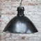 Vintage French Industrial Black Enamel Pendant Light from Gal, France 4