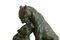 French Artist, Art Deco Panthers Grooming Their Fur, 1930s, Regula on Marble Base 5