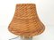 Enamelled Stoneware Lamp with Rattan Shade 5