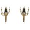 Sconces in Gilded and Patinated Bronze, 1970s, Set of 2 1