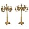 Antique Gilt Bronze Candelabras with 11 Lights, Late 19th Century, Set of 2 1