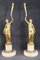 Sculptural Figures, Gilt Bronze on Alabaster Bases, Early 20th Century, Set of 2 13