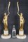 Sculptural Figures, Gilt Bronze on Alabaster Bases, Early 20th Century, Set of 2 12