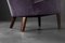 Mid-Century Scandinavian Modern Oak & Purple Fabric High Back Wing Chair, 1950s 22