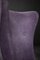 Mid-Century Scandinavian Modern Oak & Purple Fabric High Back Wing Chair, 1950s 17