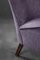 Mid-Century Scandinavian Modern Oak & Purple Fabric High Back Wing Chair, 1950s 8