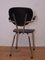 Chrome and Black Leathette Office Chair, 1950s 4