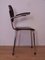 Chrome and Black Leathette Office Chair, 1950s 5