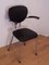 Chrome and Black Leathette Office Chair, 1950s 2