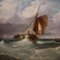 William Callow, Sailing Ship in the Storm, 19th Century, Oil on Canvas 9