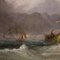 William Callow, Sailing Ship in the Storm, 19th Century, Oil on Canvas 8