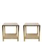 Side Tables in Travertine and 24 Carats from Belgo Chrom / Dewulf Selection, Set of 2 1