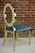 Chair in Gold and Turquoise Velvet 6