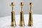 Set of 3 Brass Candlesticks by Jens Quistgaard Dansk Design Denmark 1960s, Set of 3 1