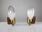 Vintage Wall Lights in Wood, Brass and Oval Bitone Crystal, Italy, 1970s, Set of 2 4