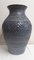 Large Vintage German Ceramic Vase with Blue Glaze and Geometric Decor from Bay-Keramik, 1970s 1