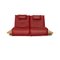 Sofá eléctrico de dos plazas Free Motion Edit 1 de cuero en rojo de Koinor, Imagen 1