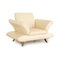 Leather Armchair in Cream from Koinor Rossini 3